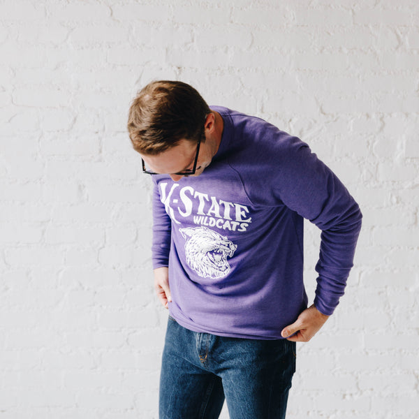 Charlie Hustle K-State Wildcat Pennant Sweatshirt