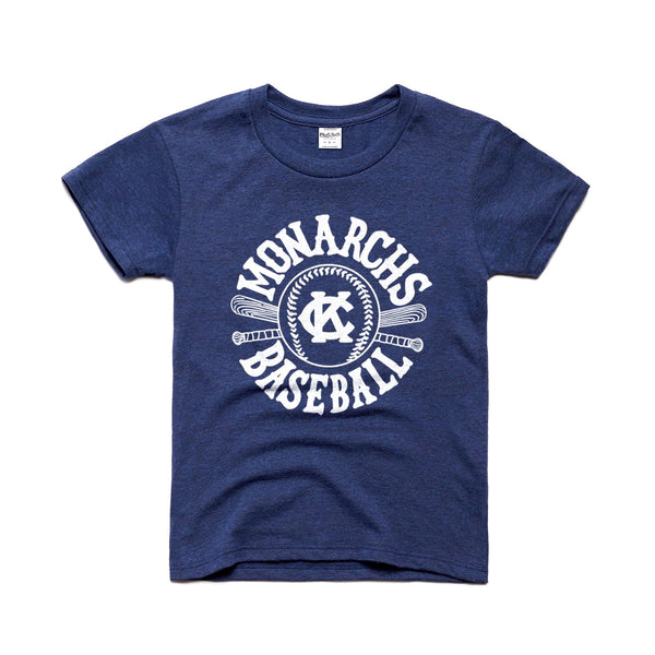 Charlie Hustle KC Monarchs Baseball-Kinder-T-Shirt – Marineblau
