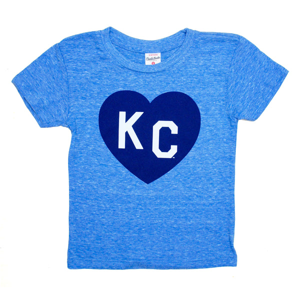 Charlie Hustle KC Heart Kinder T-Shirt – Hellblau
