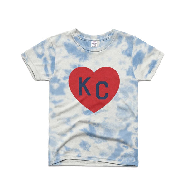 Charlie Hustle KC Heart Kids Tee - Tie-Dye