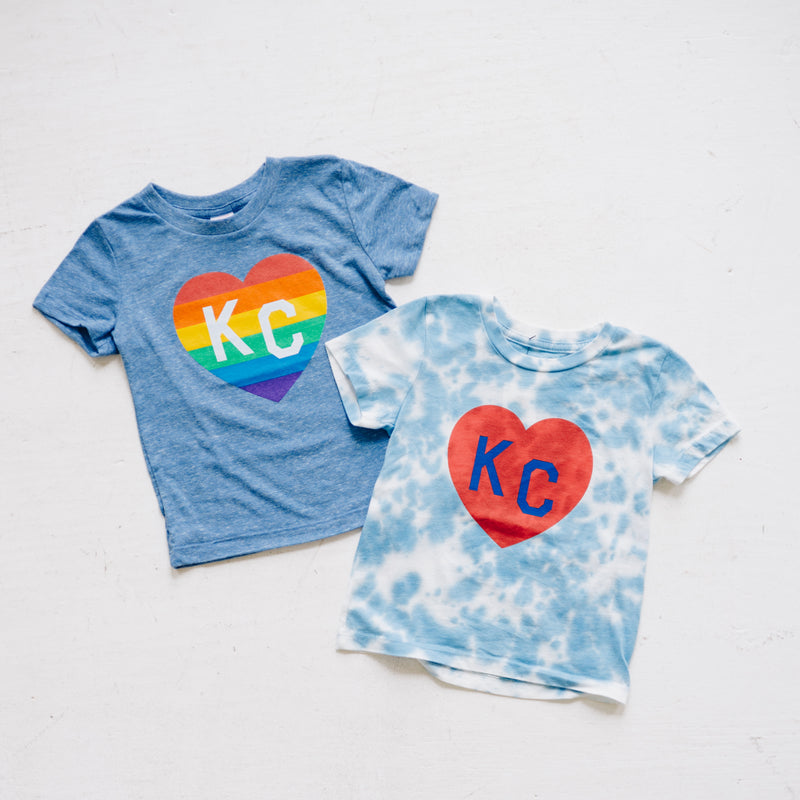 Charlie Hustle KC Heart Kinder T-Shirt – Tie-Dye