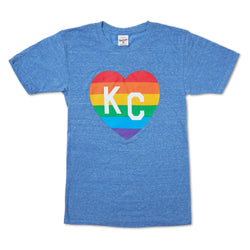 Charlie Hustle Pride Heart T-Shirt – Blau