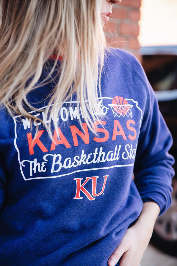 Charlie Hustle Willkommen in Kansas: Das Basketball State Sweatshirt