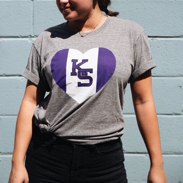 Charlie Hustle Kansas State Heart T-Shirt