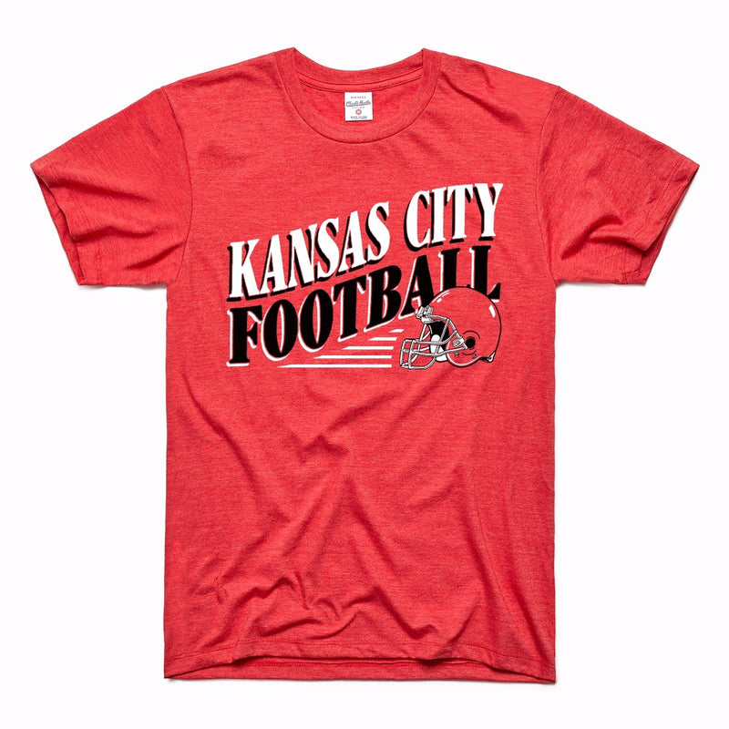 Charlie Hustle Kansas City Football Tee - Red M / Red