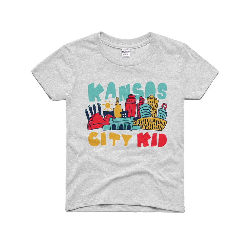 Charlie Hustle Kansas City Kid Skyline Kinder-T-Shirt