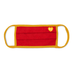 Charlie Hustle KC Heart Comfort Face Mask - Red & Gold