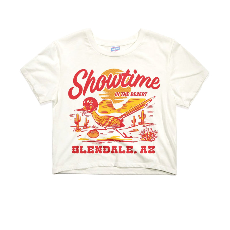 Charlie Hustle Showtime in the Desert Crop Tee - White