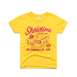 Charlie Hustle Showtime in the Desert Kids Tee - Yellow