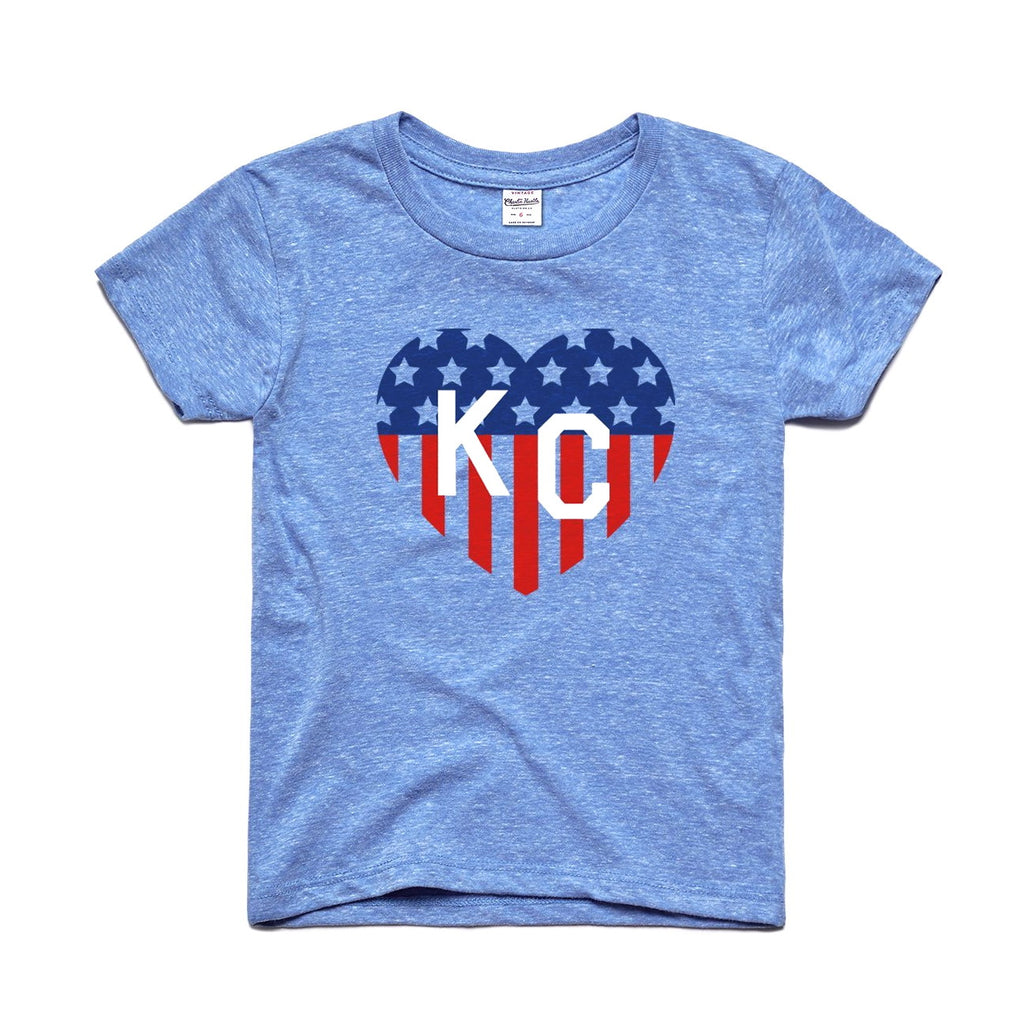 Charlie Hustle Kansas City Football Kids Tee 2 / Red