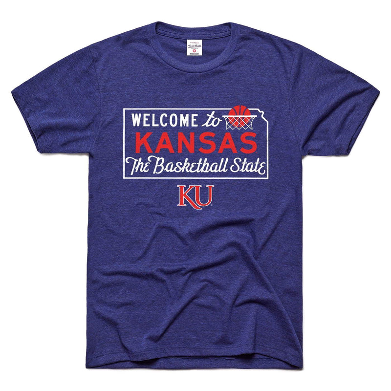 Charlie Hustle Welcome to Kansas the Basketball State Tee