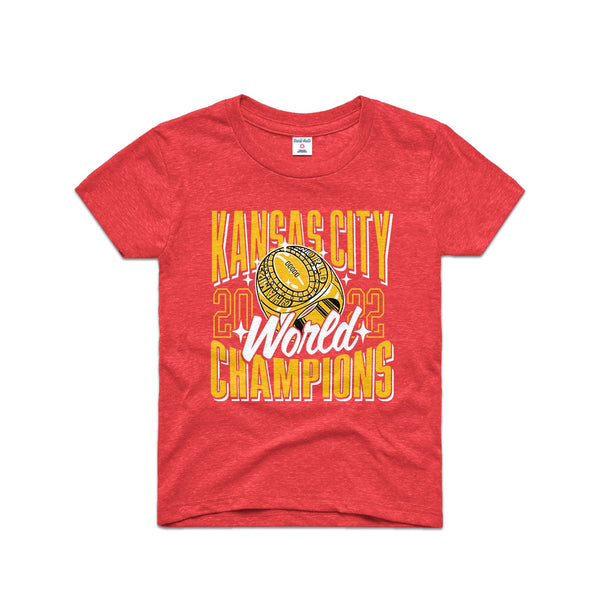 Charlie Hustle World Champions Ring 2022 Kinder-T-Shirt – Rot