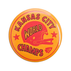 Charlie Hustle Kansas City World Champs Button