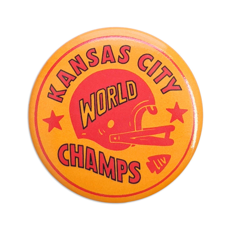 Charlie Hustle Kansas City World Champs Button
