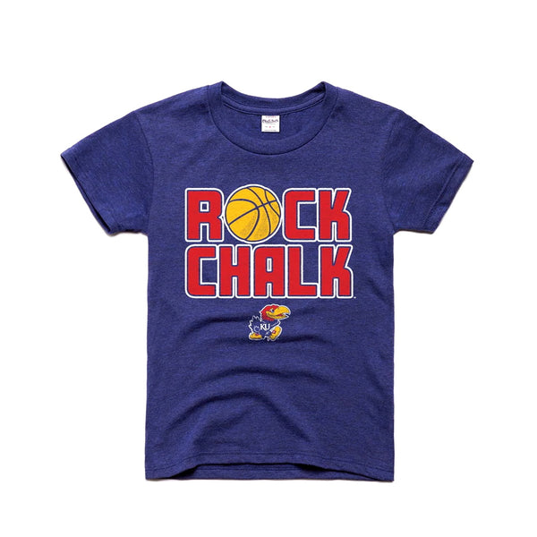 Charlie Hustle Rock Chalk Basketball Kinder-T-Shirt