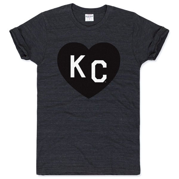 Charlie Hustle KC Heart T-Shirt – Schwarz