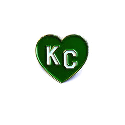 Charlie Hustle KC Heart Enamel Pin: Green