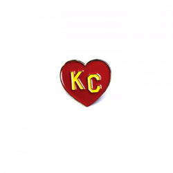 Charlie Hustle KC Herz Emaille Pin: Rot &amp; Gelb