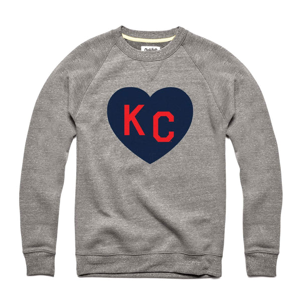 Charlie Hustle KC Heart Sweatshirt: Grau