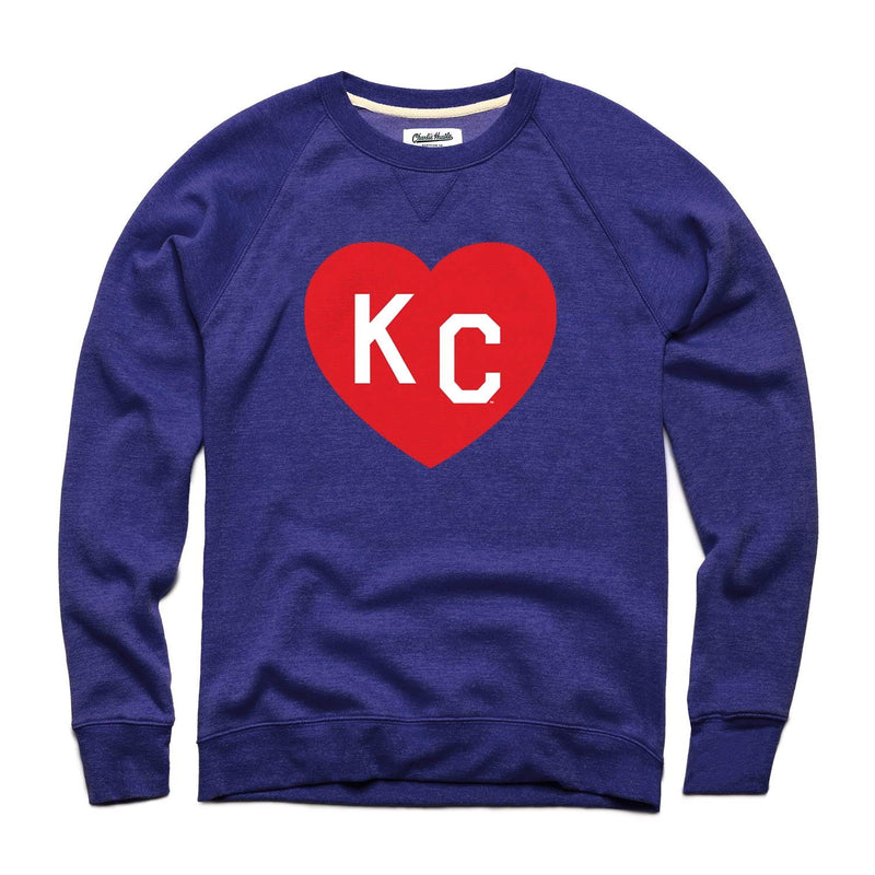 Charlie Hustle KC Heart Sweatshirt: Marineblau