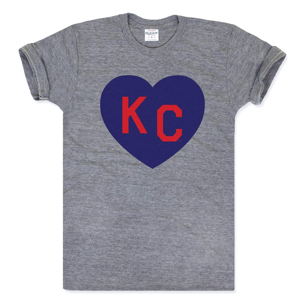 Charlie Hustle KC Heart Tee - Grey – Made in KC