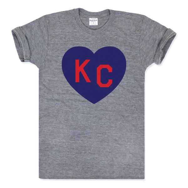 Charlie Hustle KC Heart T-Shirt – Grau