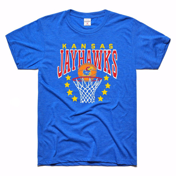 Charlie Hustle Kansas Jayhawks Basketball Tee