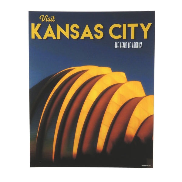 Wählen Sie den Reiseplakatdruck „KC The Kauffman Performing Arts Center“.
