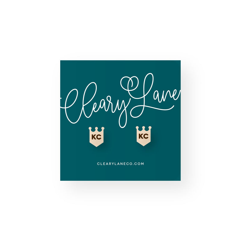 Cleary Lane KC Shield Stud Earrings