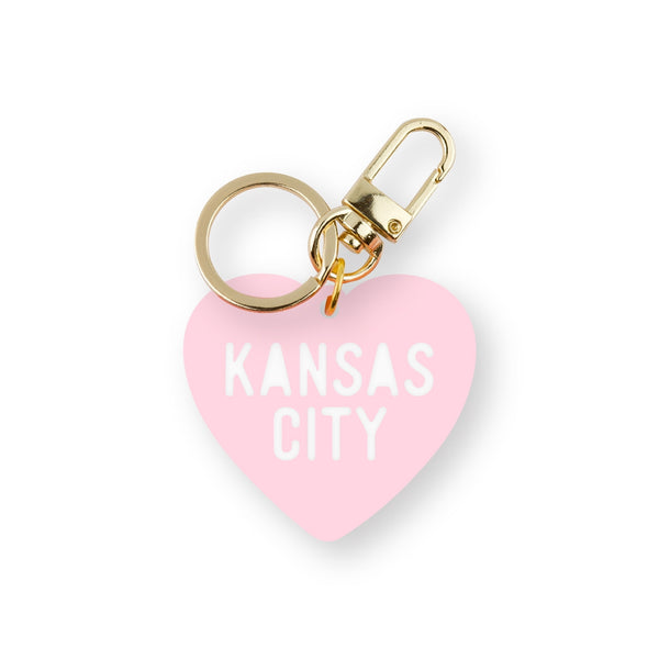 Cleary Lane Kansas City Herz-Schlüsselanhänger: Blush