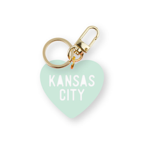 Cleary Lane Kansas City Heart Keychain: Spearmint