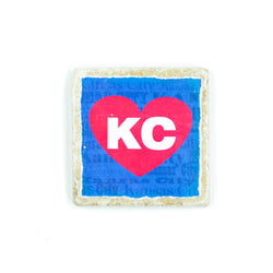 Coasters to Coasters: Blue and Red KC Heart