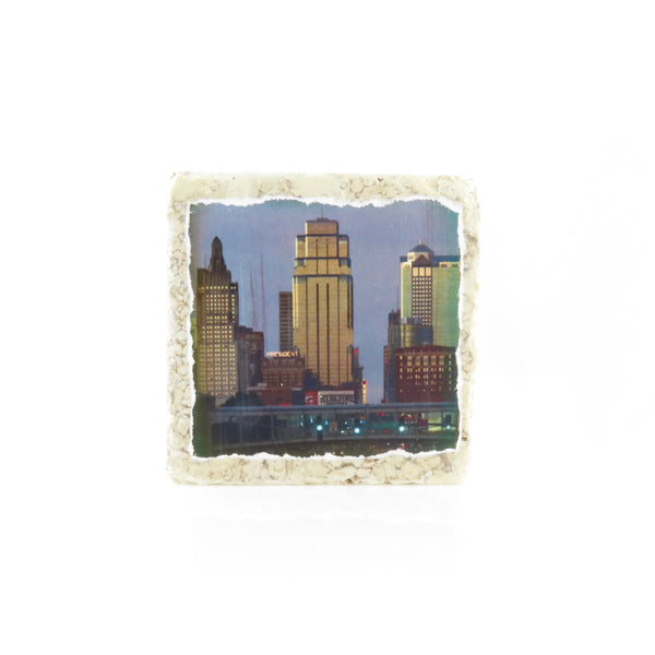 Untersetzer zu Untersetzer: Skyline von Kansas City