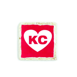 Coasters to Coasters: Red and White KC Heart