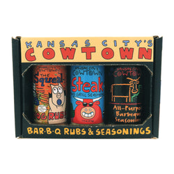 Kansas City's Cowtown Bar-B-Q Rubs & Seasonings Trio
