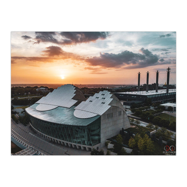 Drone Lawrence Kauffman Center &amp; Bartle Hall Fotodruck