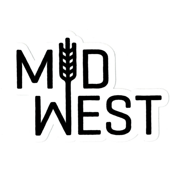 Flint & Field Midwest Sticker - Black & White