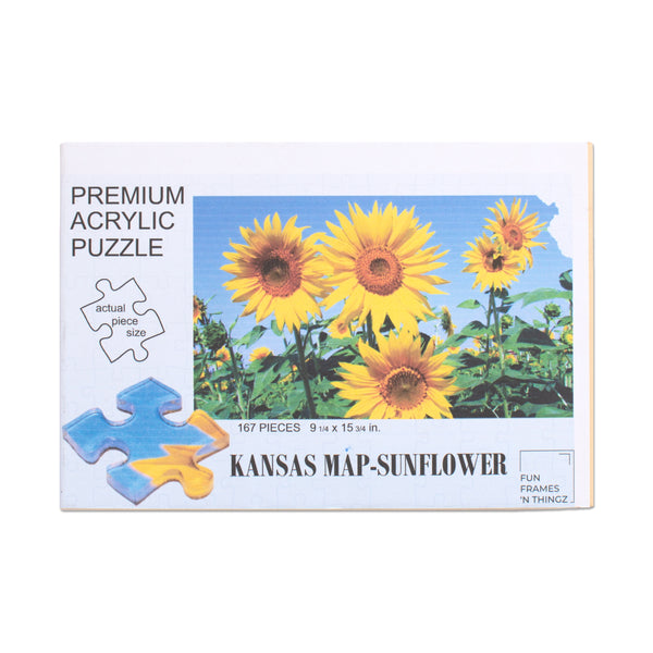 Fun Frames N Thingz Kansas Sonnenblumen-Acryl-Puzzle