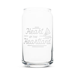 Half Full Drinkware Heart of the Heartland Beer Can Glass