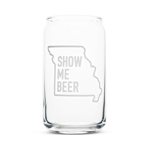 Half Full Drinkware Show Me Beer Can Glass