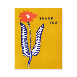Hammepress Dankeskarte mit Blumenstiel