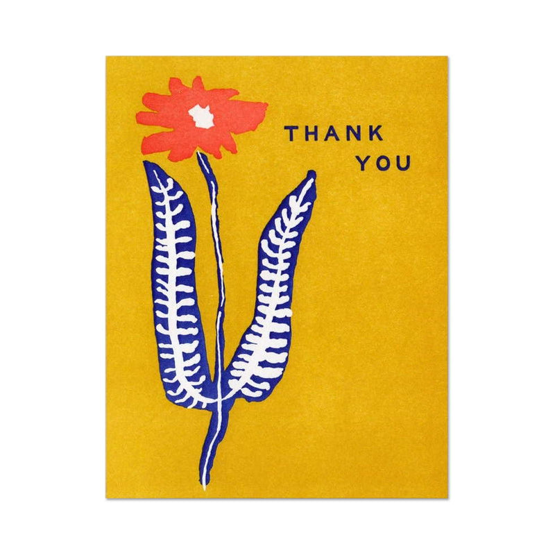 Hammepress Thank You Flower Stem Card