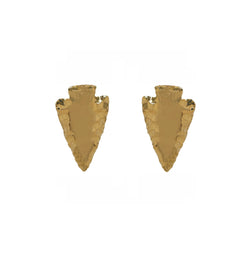Janesko Arrowhead Earrings - Gold