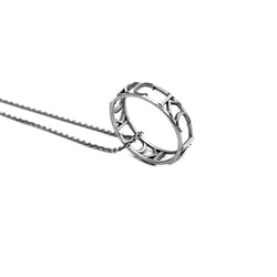 Janesko KC Ring Necklace - Silver
