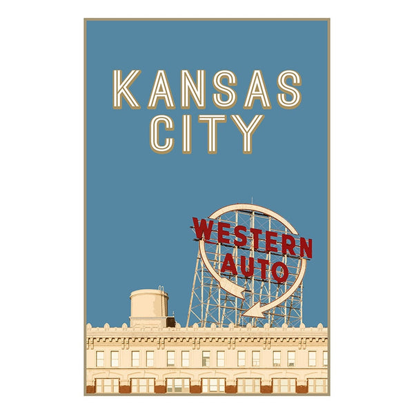 Postkarte des KC Landmarks Project: Western Auto