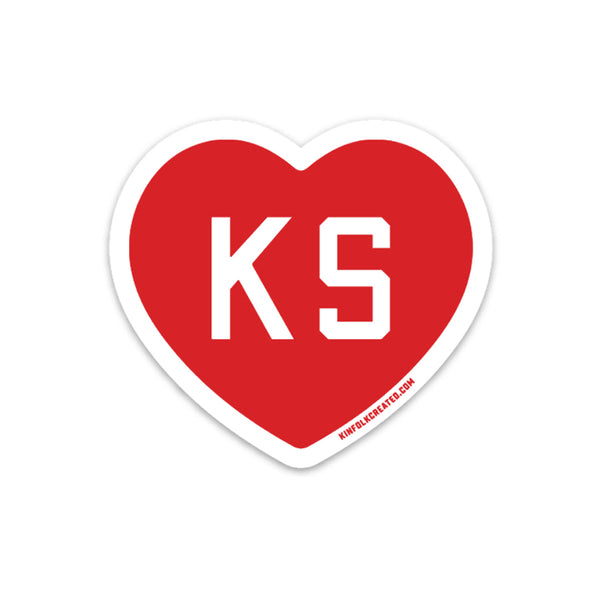KINFOLK ERSTELLTE den Aufkleber „Kansas Love“. 