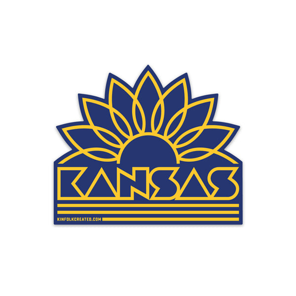 KINFOLK ERSTELLTE Kansas-Sonnenblumenaufkleber