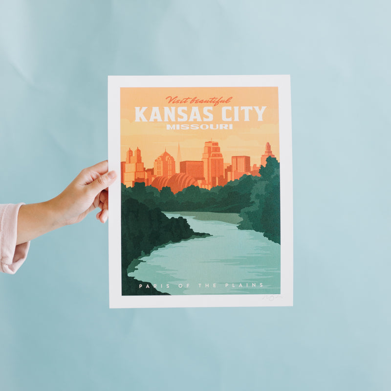 Kelly Pullen Design Visit Beautiful Kansas City Print