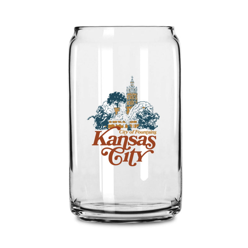 Made in KC x Charlie Hustle City of Fountains Beer Can Glass