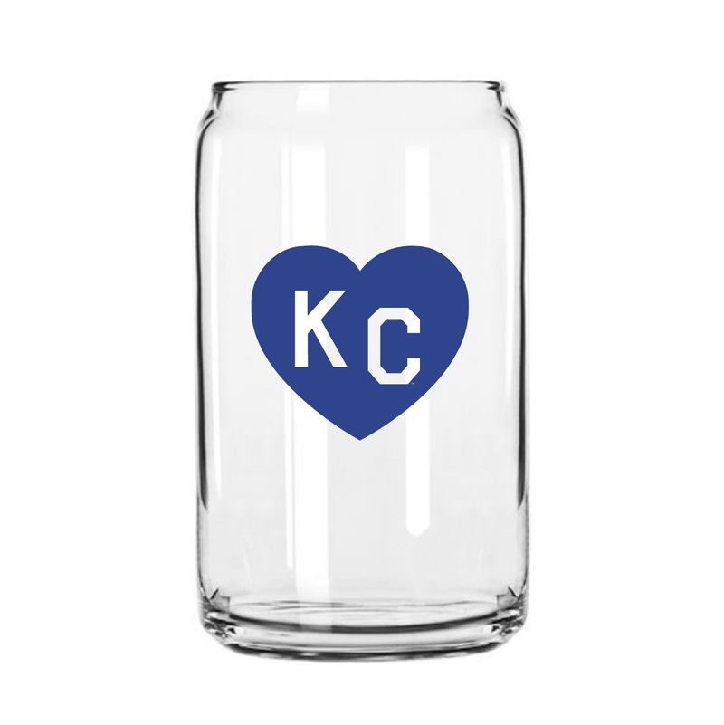 Made in KC x Charlie Hustle KC Heart Beer Can Glass: Royal